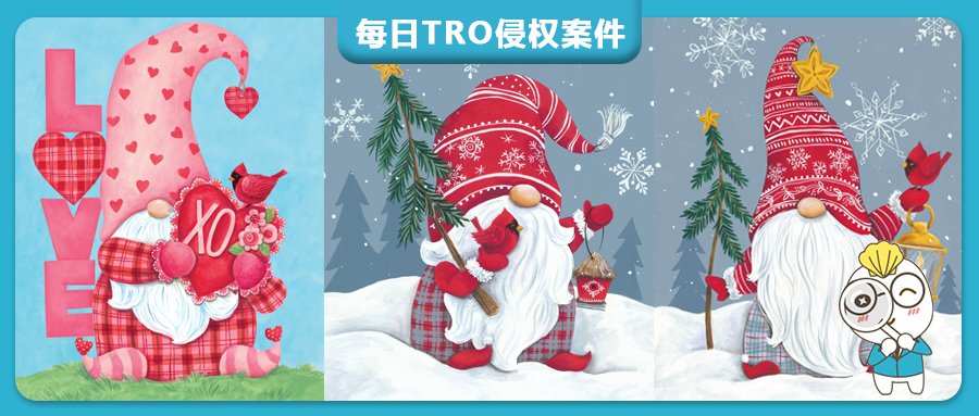 【26-cv-3495】Diane Kater圣诞插画版权维权TRO启动，涉及礼品、贺卡类产品，速查下架！本案涉及9张作品！